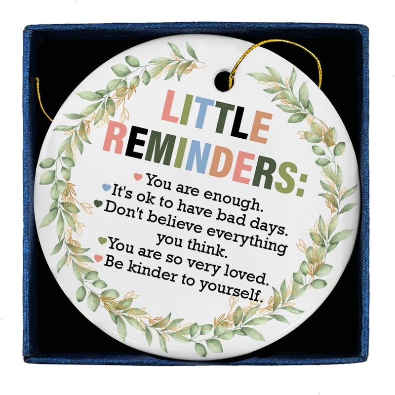 ZOSAN Inspirational Little Reminders Ceramic Ornament, Motivational Gifts for Women Men Employees Coworker Colleague, Mental Health Gifts - Image 1